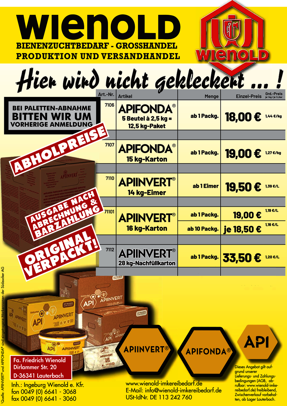 Bienenfutter 2025