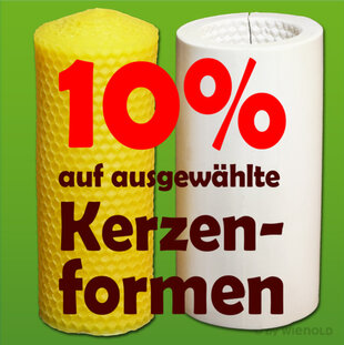 10% Rabatt auf ausgewählte Kerzengießformen