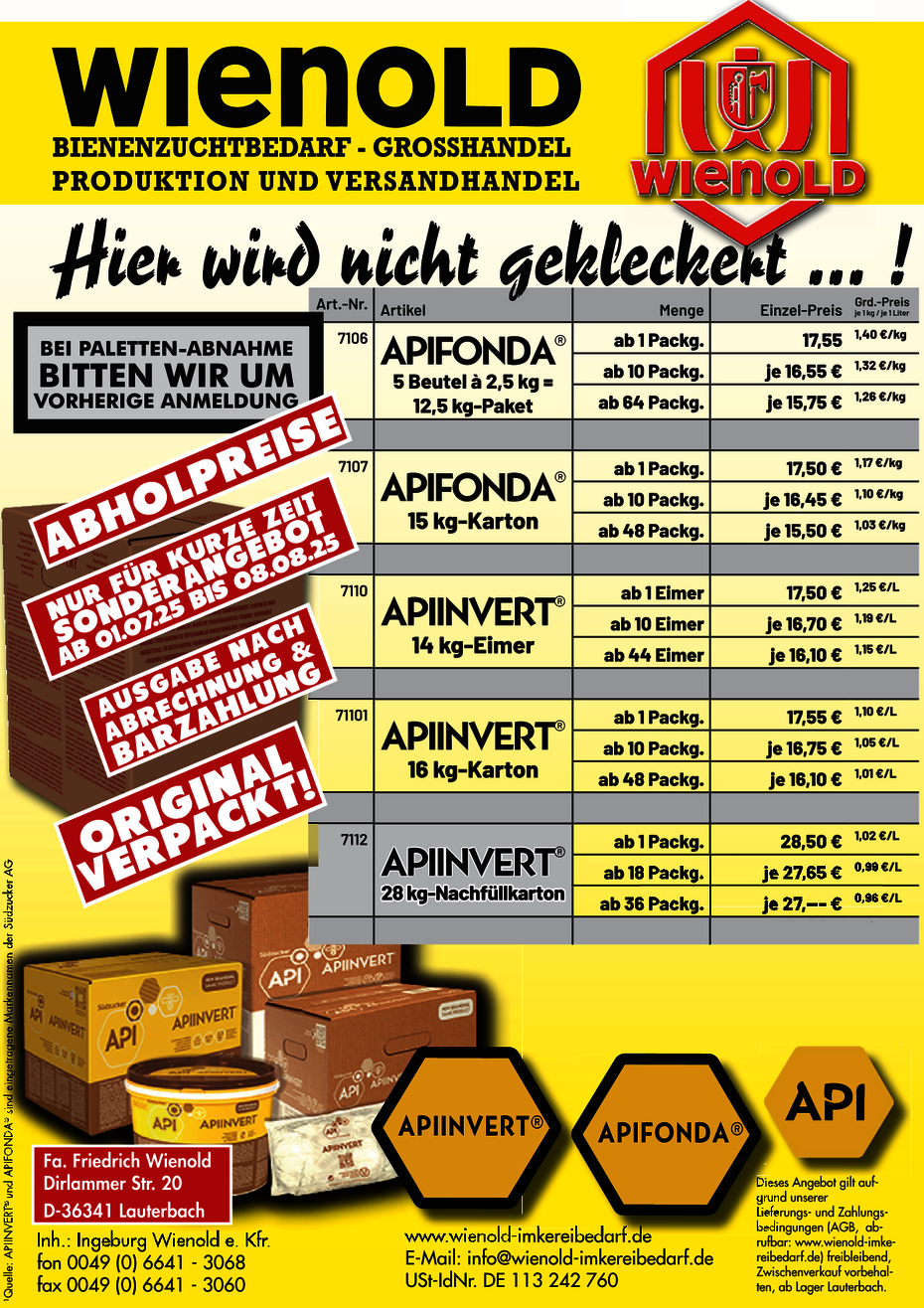 Bienenfutter Aktion 2025 Bienenfutter Aktion 2025