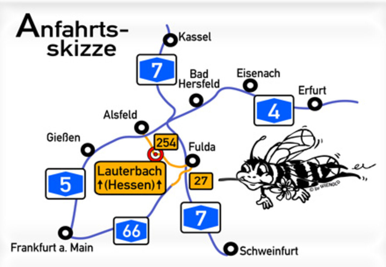 Anfahrtsplan nach Lauterbach (Hessen)